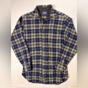 Pendleton Shirt Mens Size L Long Sleeve Button Up Blue Plaid Vintage 90’s USA